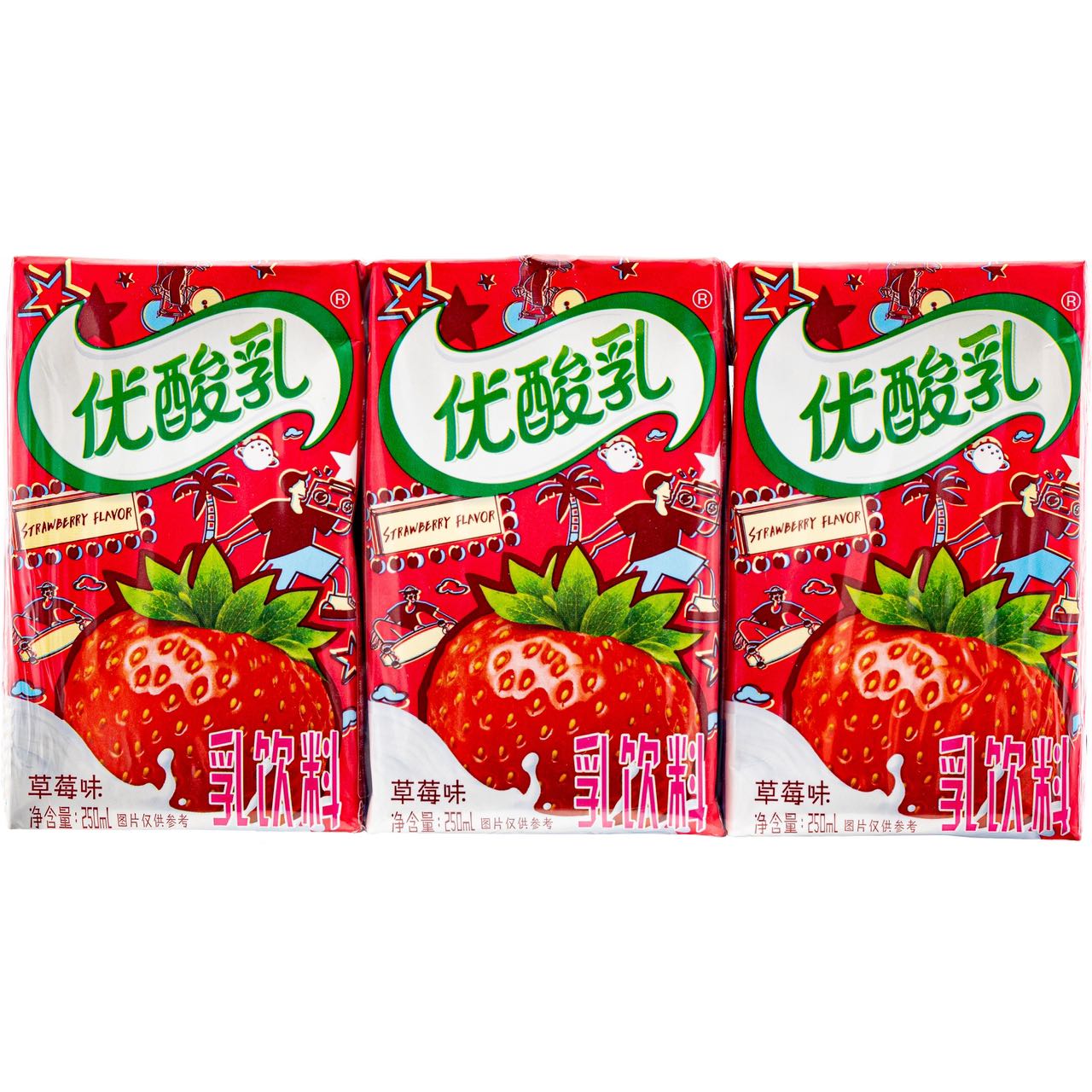 伊利优酸乳 草莓味250ml