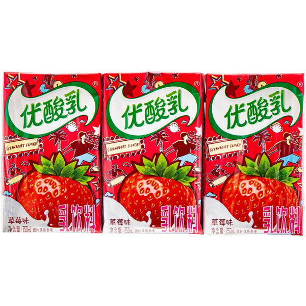 伊利优酸乳 草莓味250ml