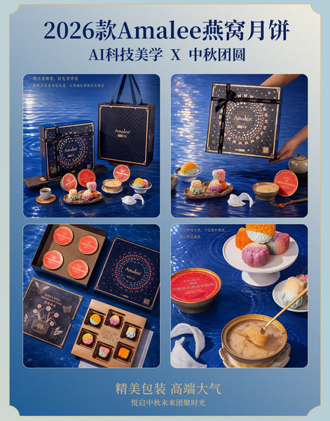 艾玛琳 花好月圆 燕窝月饼双层礼盒1032g