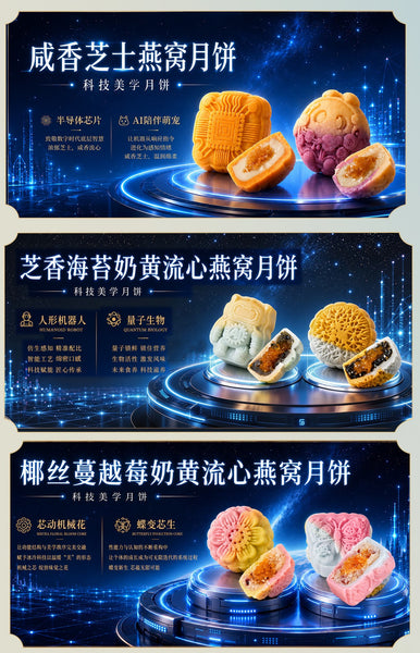 艾玛琳 花好月圆 燕窝月饼双层礼盒1032g
