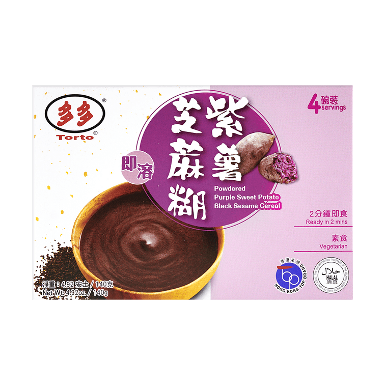 Hong Kong Duoduo Purple Sweet Potato Sesame Paste 4 bowls 140g