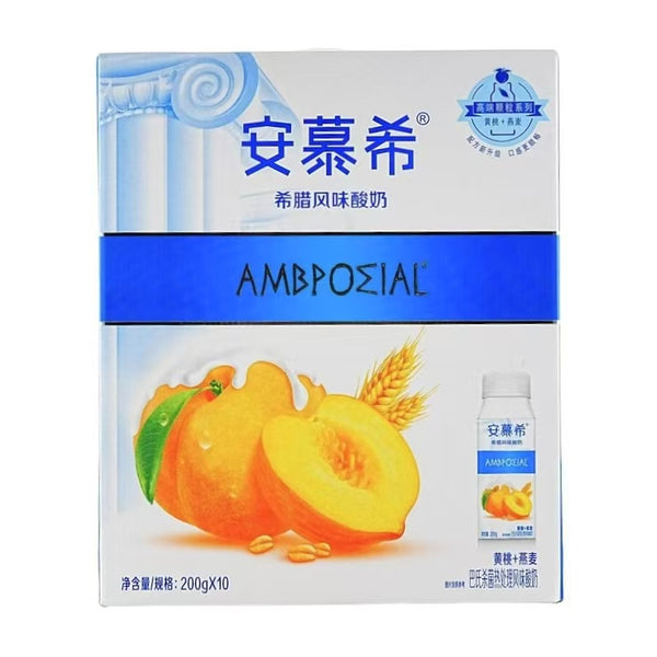 安慕希 希腊风味酸奶 黄桃燕麦味200g*10瓶