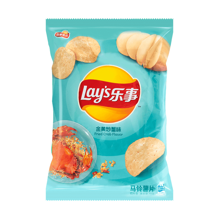 乐事 薯片 金黄炒蟹味70g