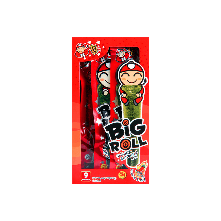 【7折清仓10/22/2025到期】泰国小老板 BIG ROLL经典紫菜卷 香辣味 9条入27g