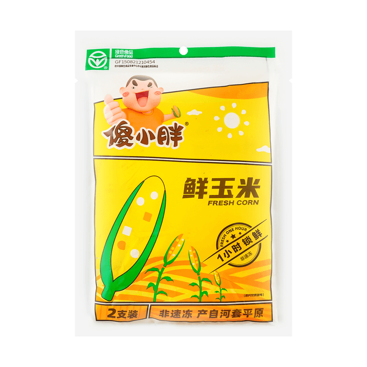 【7折清仓11/08/2025到期】傻小胖 甜糯玉米 2支装 400g【健康低脂代餐早餐】