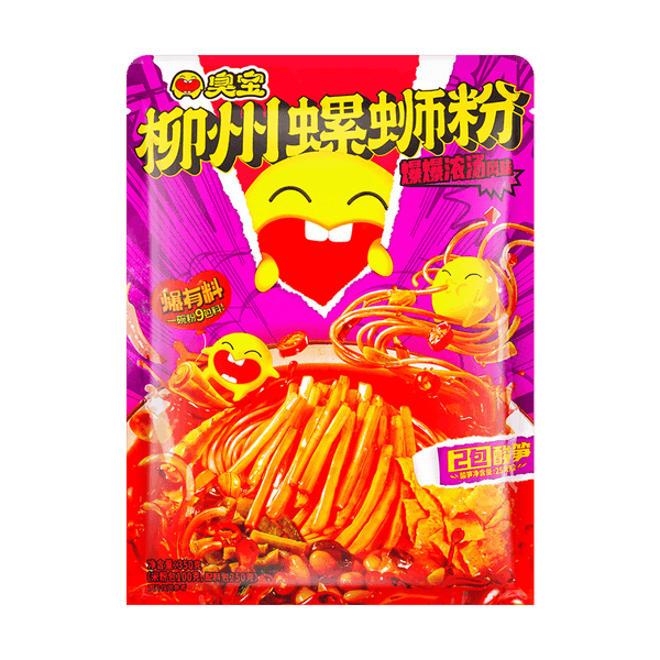 臭宝 柳州螺蛳粉 汤米粉 加辣加浓350g【2包酸笋爆有料】