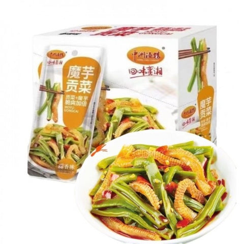 [60% off clearance 08/20/2025 expiration] Zhongzhou Yuguan Konjac Tribute Vegetable Garlic Flavor 15g*20 small bags