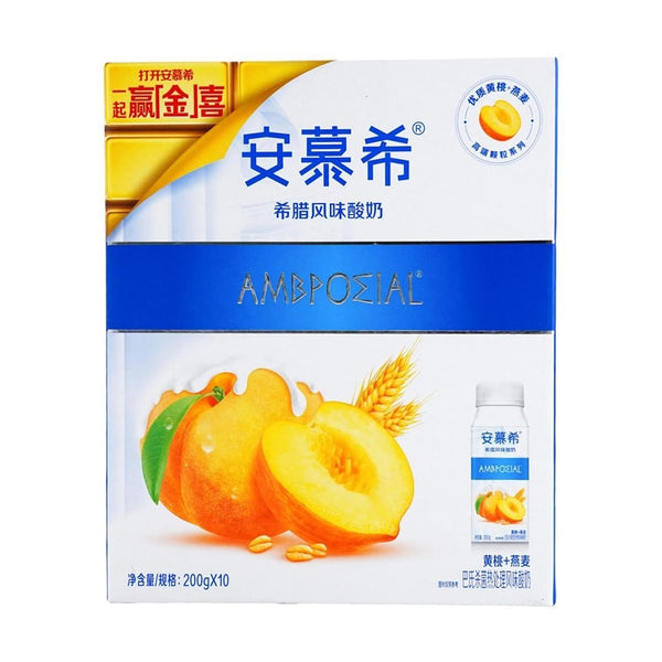 安慕希 希腊风味酸奶 黄桃燕麦味200g*10瓶