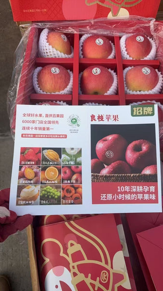 空运新鲜 良枝富士苹果 1盒9颗