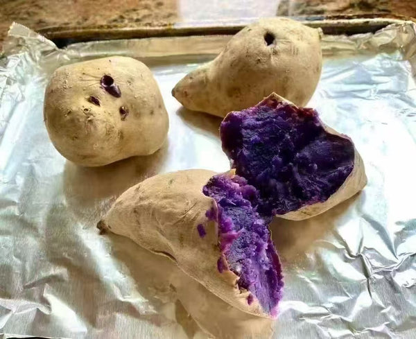 Air-shipped fresh Hawaiian purple sweet potatoes