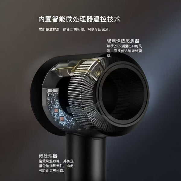 负离子高速吹风机单风嘴 马卡龙 静音速干护发 110V 大风力 1.8米 Dyson平替