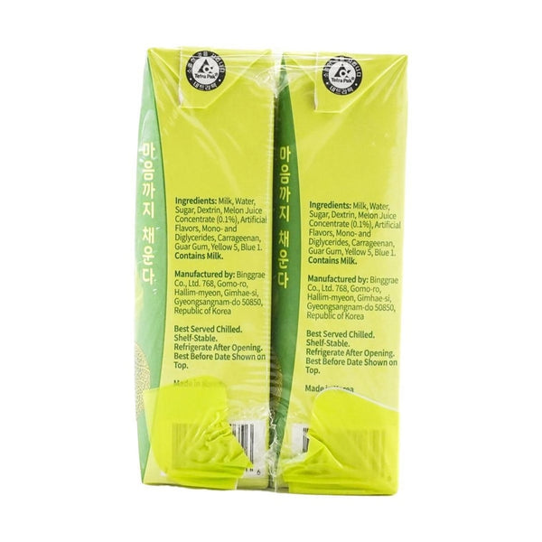 韩国BINGGRAE宾格瑞 哈密瓜牛奶200ml*6瓶
