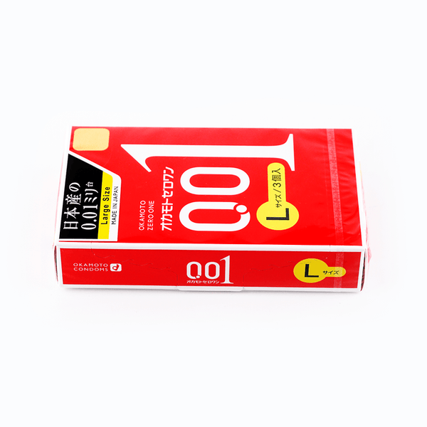 日本OKAMOTO冈本 001系列 超薄安全避孕套 L大号 3只装