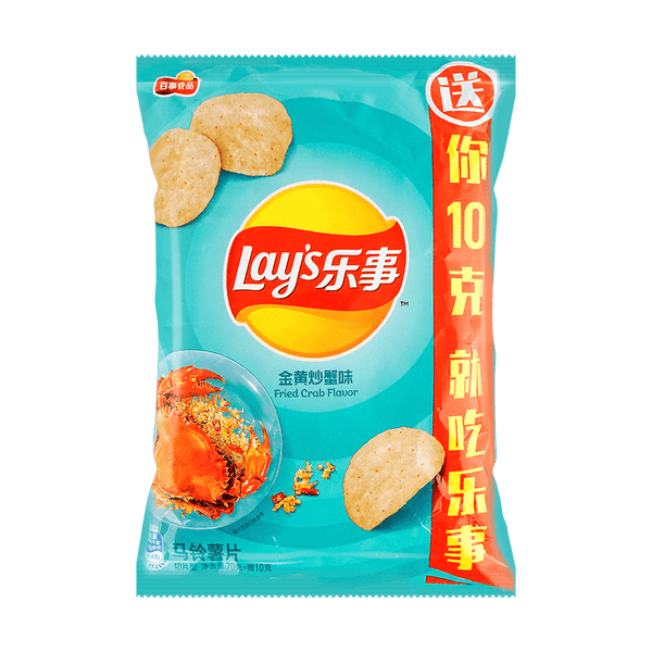 乐事 薯片 金黄炒蟹味70g