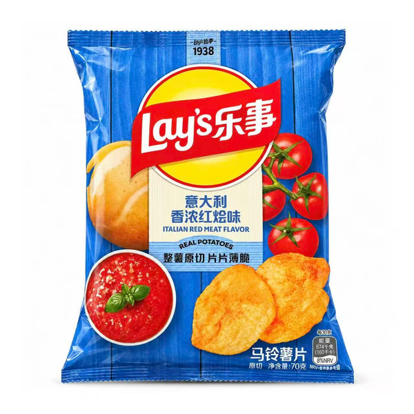 乐事 薯片 意大利香浓红烩味70g