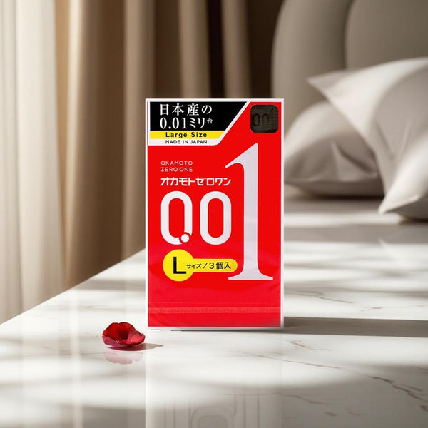 日本OKAMOTO冈本 001系列 超薄安全避孕套 L大号 3只装