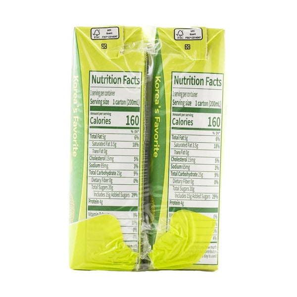 韩国BINGGRAE宾格瑞 哈密瓜牛奶200ml*6瓶