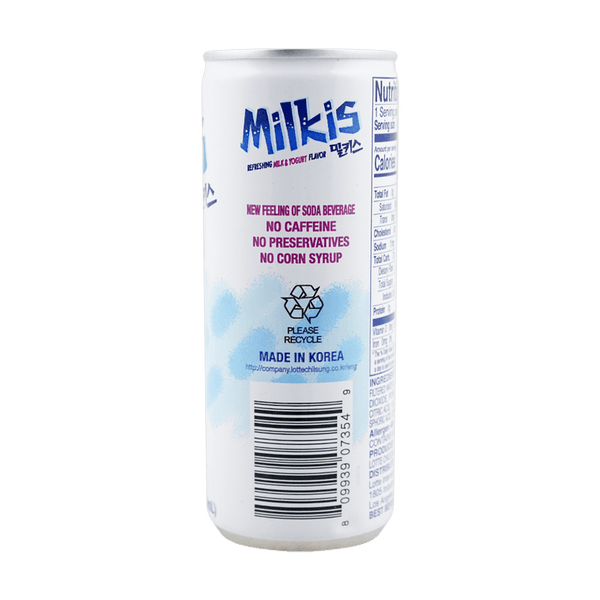 LOTTE乐天 MILKIS妙之吻 牛奶碳酸汽水 原味250ml*6瓶