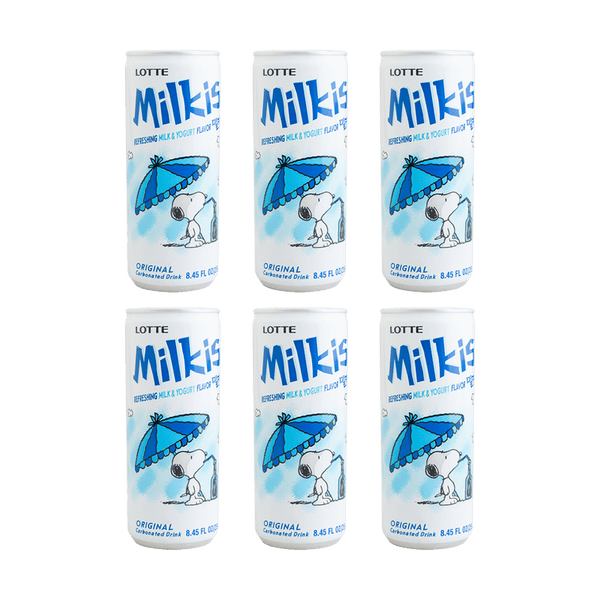 LOTTE乐天 MILKIS妙之吻 牛奶碳酸汽水 原味250ml*6瓶