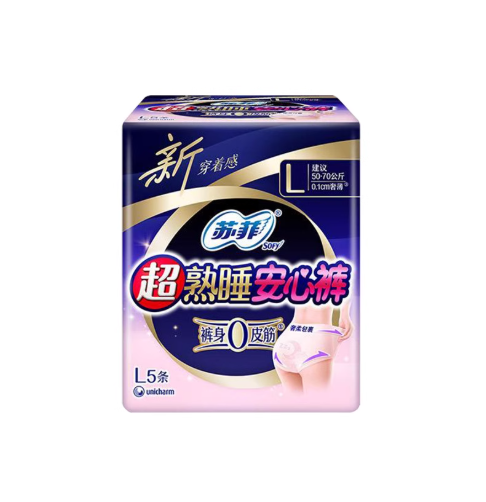 苏菲 超熟睡安心裤L号 5片