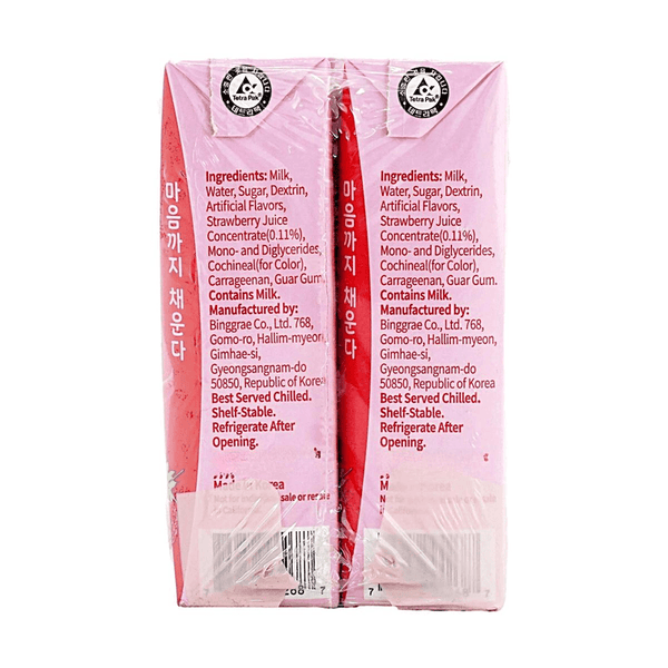 韩国BINGGRAE宾格瑞 草莓牛奶200ml*6瓶