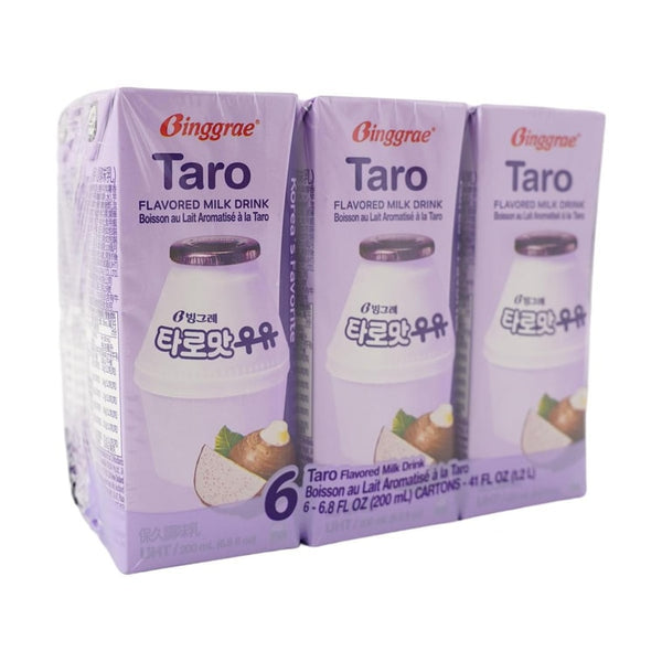 韩国BINGGRAE宾格瑞 香芋牛奶200ml6瓶