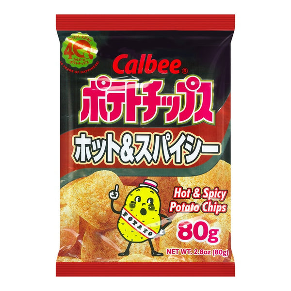 日本CALBEE卡乐比 经典原切薯片 热辣味80g