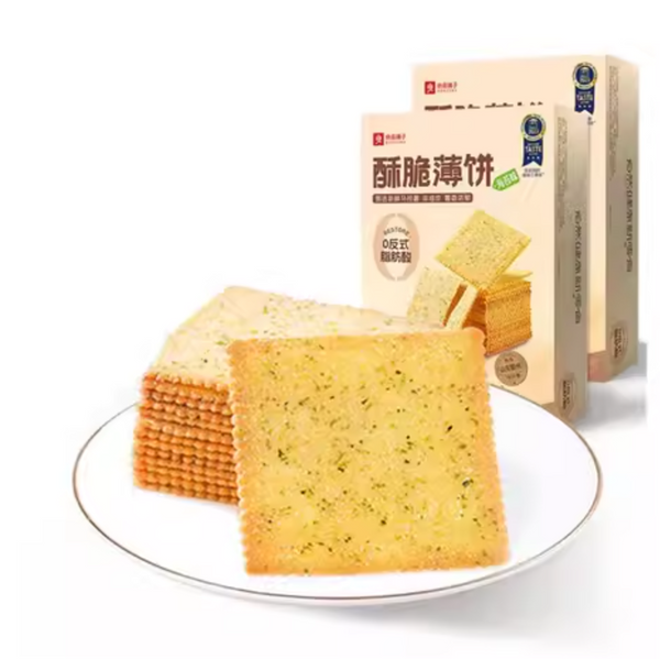 良品铺子 酥脆薄饼 海苔味300g