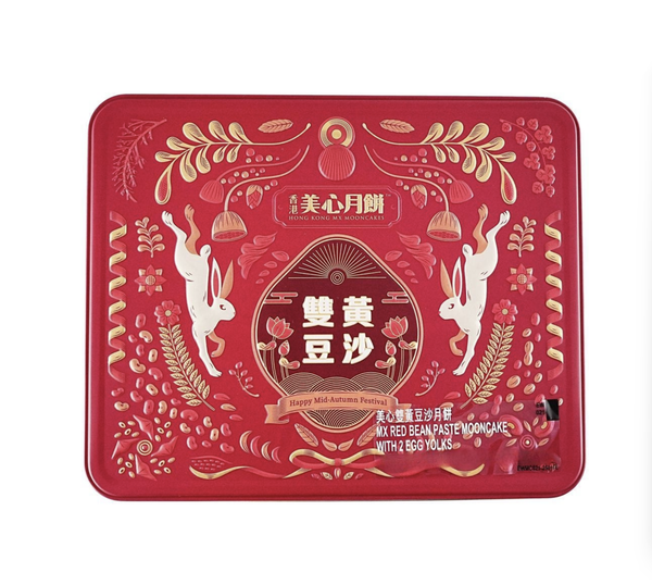 香港美心 双黄豆沙月饼 4枚入 740g